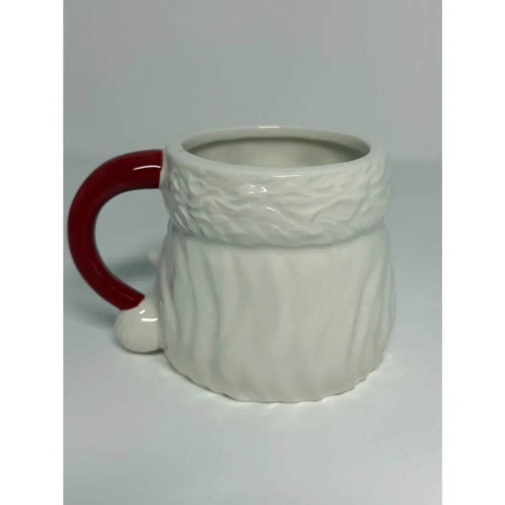 Sur la Table retro Santa Face Ceramic Coffee Cocoa Cup Mug holiday Christmas